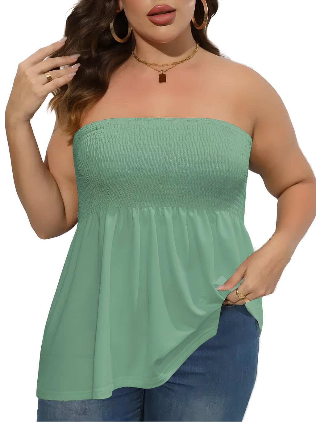 PLUS SIZE TUBE TOP